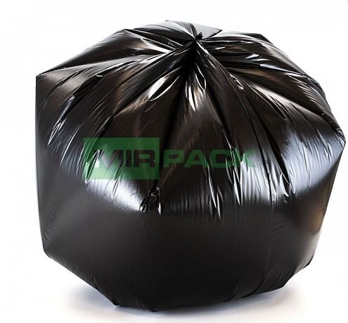 Мешки для мусора 60 литров, 20 мкм, ПСД, в рулоне 20 штук, 60х70 см, черные, прочные, Мирпак  - Вид 5